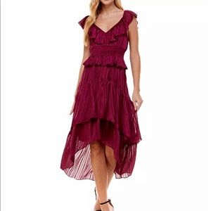 City Studios Ruffle Neck Midi Dress - Very Flattering